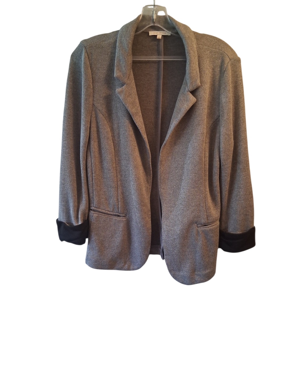 Skies Are Blue Gray Notch-Lapel Tailored Blazer - Picture 2 of 6
